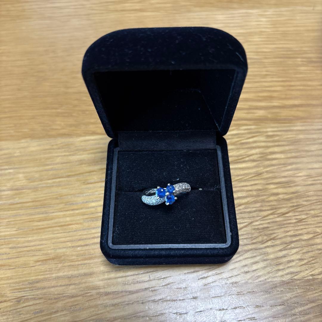 限界価格　K18WG サファイアリング・ネックレスセット