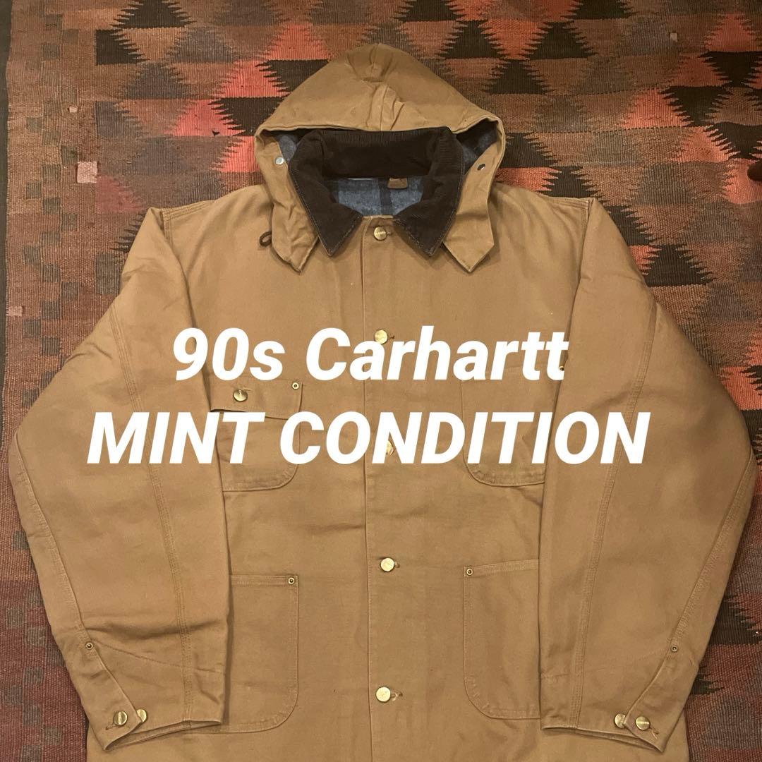 【美品】90s カーハート ミシガンチョアコート XL フード 付き USA製