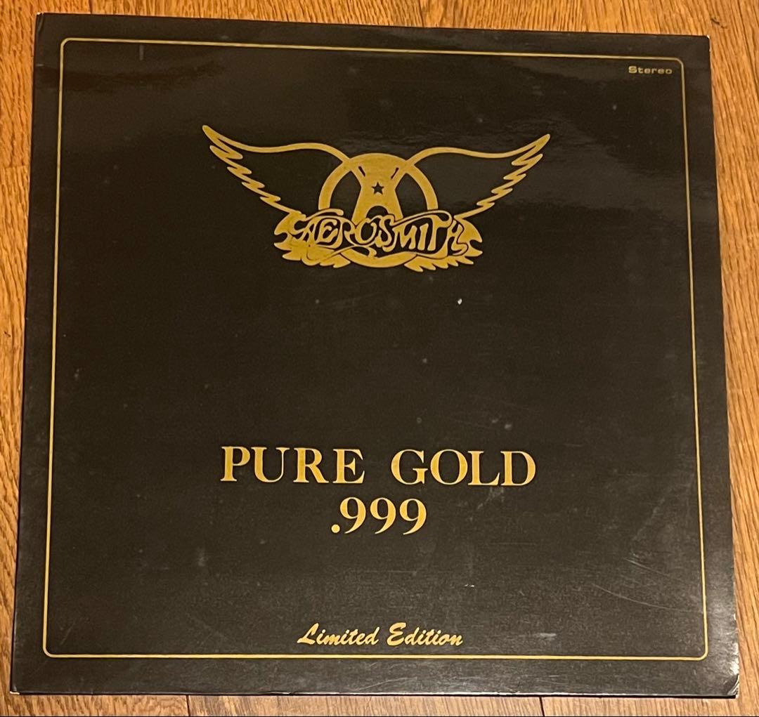 Aerosmith PURE GOLD .999 LP USプロモ 非売品 レア