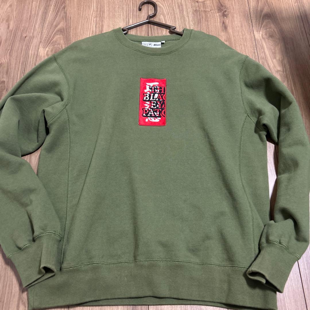 Black Eye Patch トレーナー Lサイズ オリーブ　取扱注意