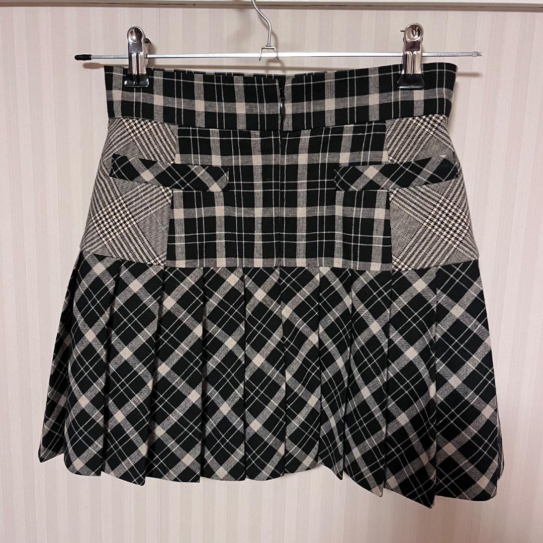 andmary アンドマリー　Coco check pleats skirt