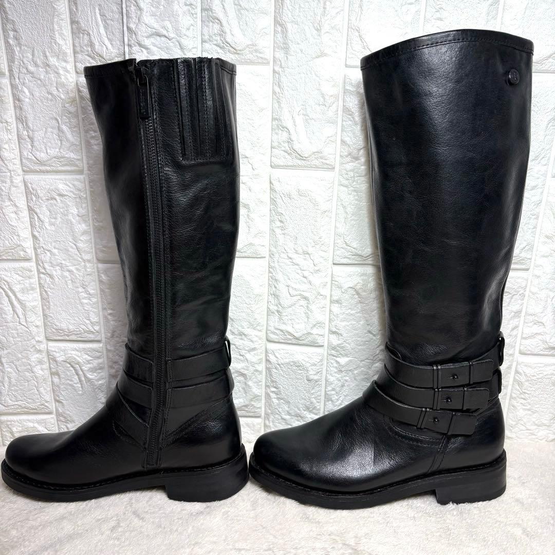 【未使用級】 bussola ロングブーツ エンジニア レザー 24.5