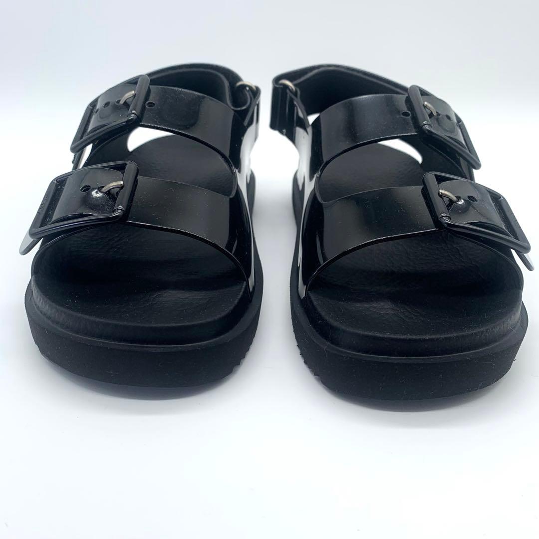 新品未使用 グッチ ラバーサンダル マーモント GG ブラック 箱袋付 22cm