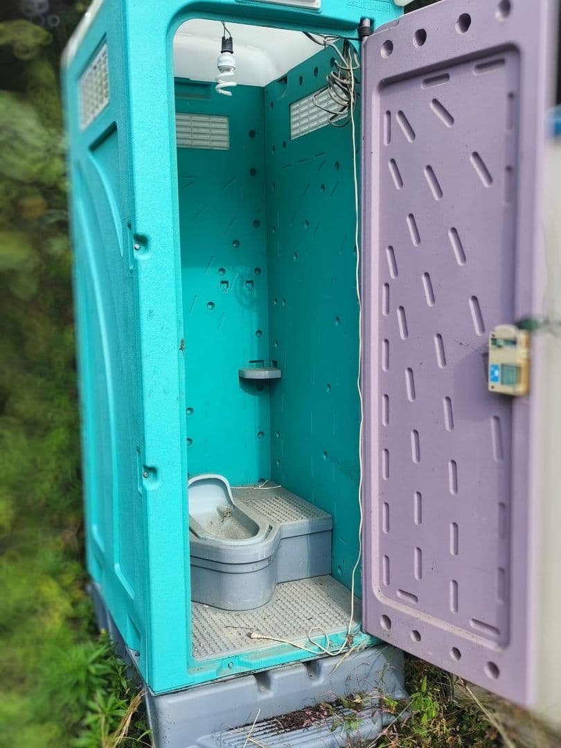 青緑色 ポータブルトイレ