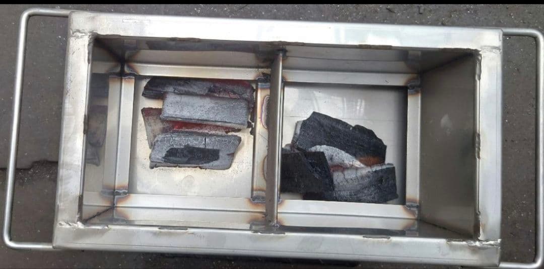 手作りステンレス バーベキューコンロ