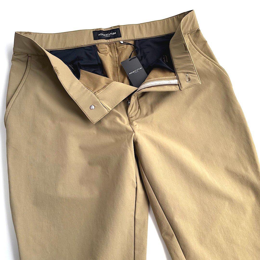 アクアスキュータムゴルフ メンズパンツ ゴルフウェア ベージュ 90cm