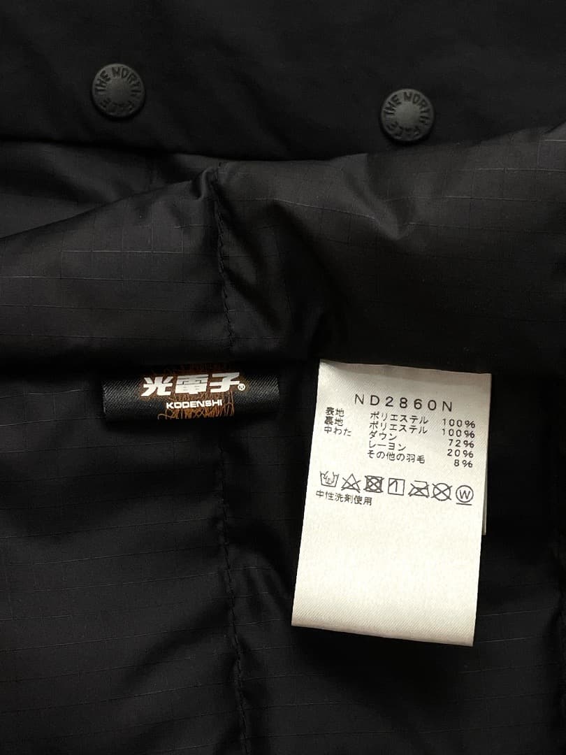 ノースフェイスバープルレーベル　ダウンベスト　黒　Sサイズ　美品