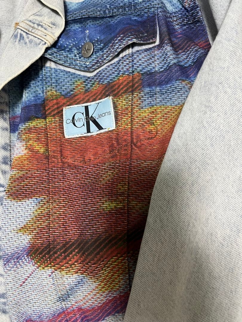 【最安値】  カルバンクライン カラフル　デニムジャケット