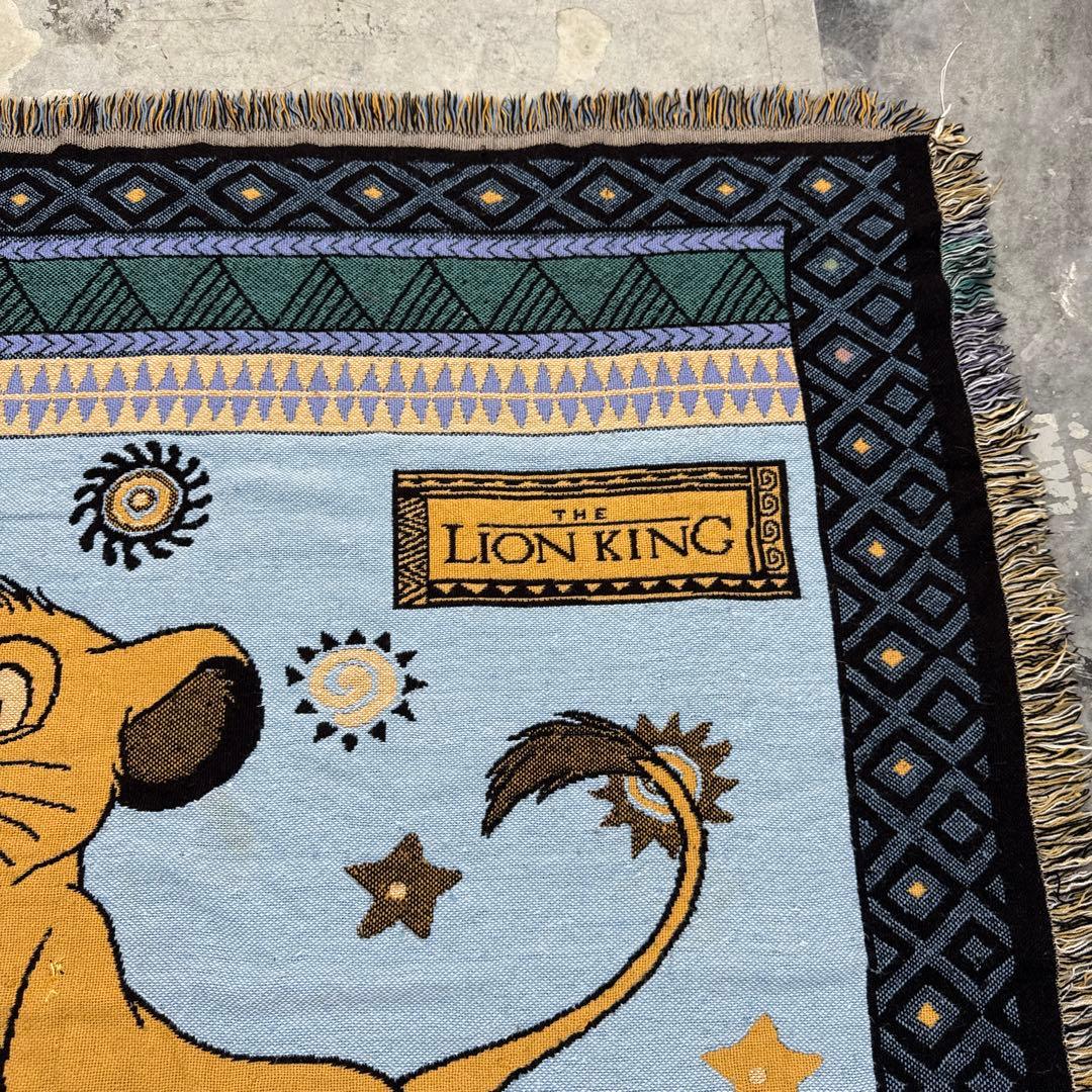 ディズニー　ライオンキング　ブランケット　マルチカバー　ラグ　150x131