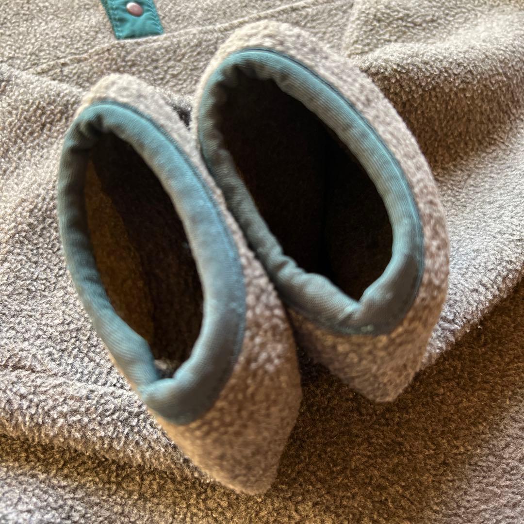 極美品USA製★ L.L.bean フリース スナップＴ★80s~90s