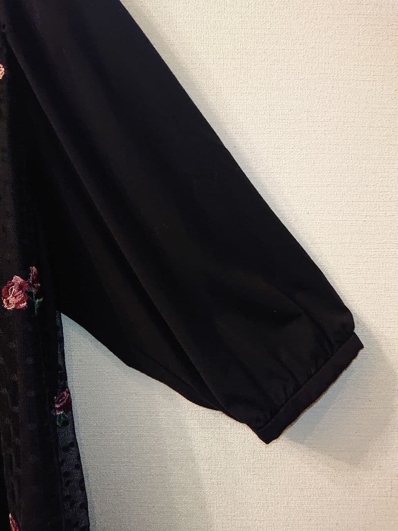 ローズティアラ 46 七分袖 チュニック ブラックカラー