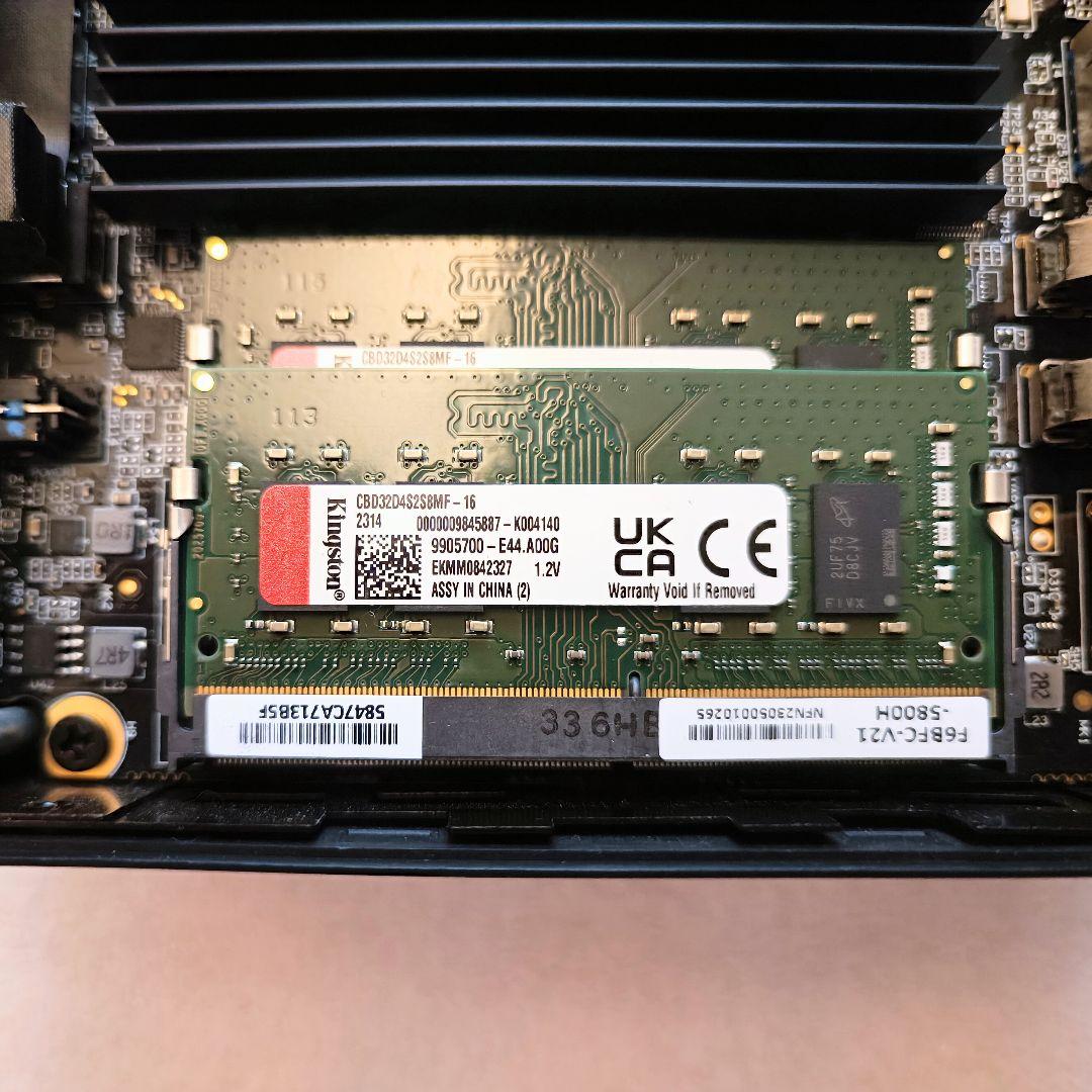 【ジャンク扱い】MINISFORUM UM580 RAM32GB