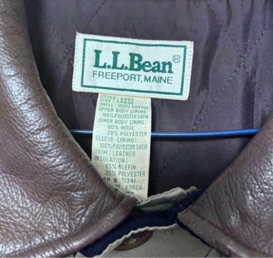 激レア 90s vintage L.L. Bean カバーオール 襟レザー