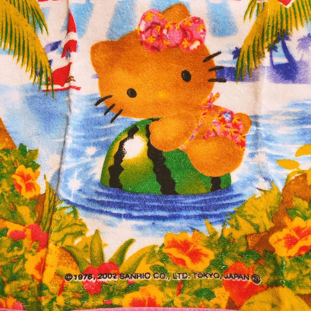 希少レア　ハローキティ　日焼けキティ　タオル　スイカ　日本限定　2002 レトロ