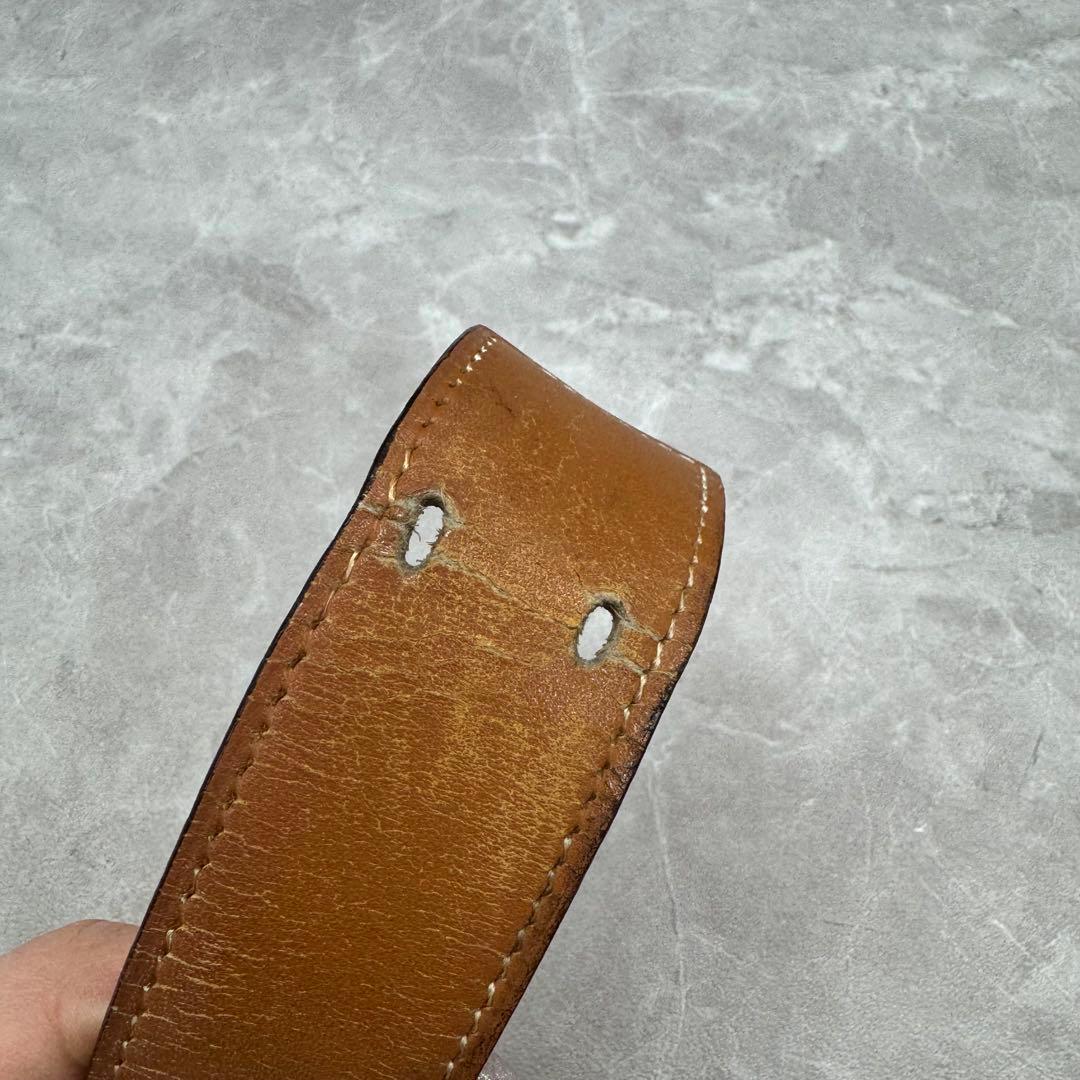 やや難あり　HERMES コンスタンスベルト ブラウン レザーベルト