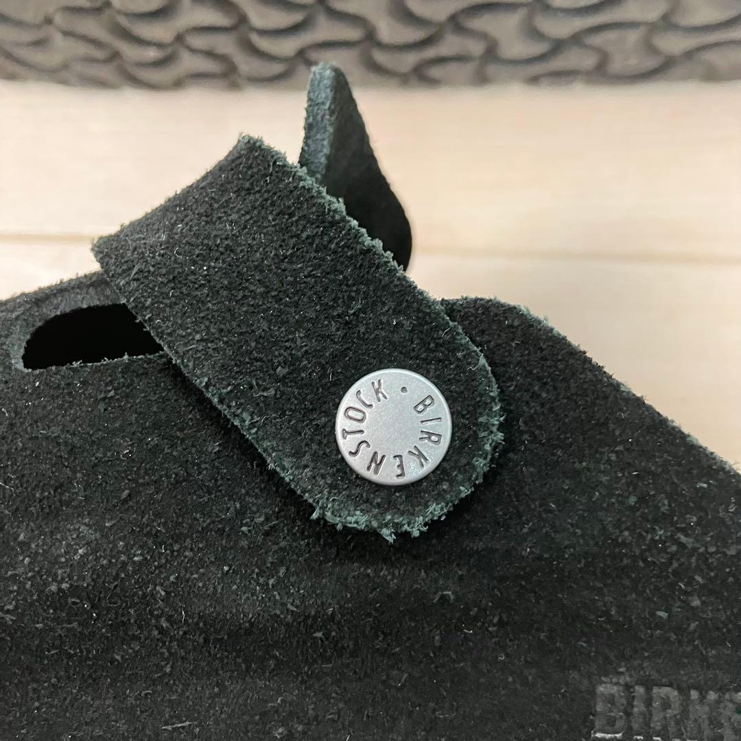 BIRKENSTOCK ボストン クロッグシューズ スエードレザー 黒 42