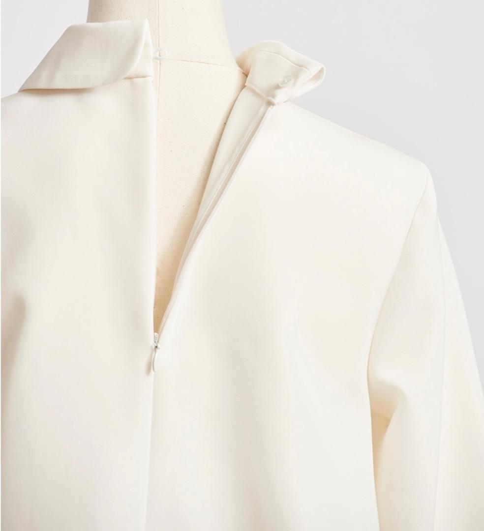 新品【yori ヨリ】ラウンドカラードレスブラウス　　ブラック　34