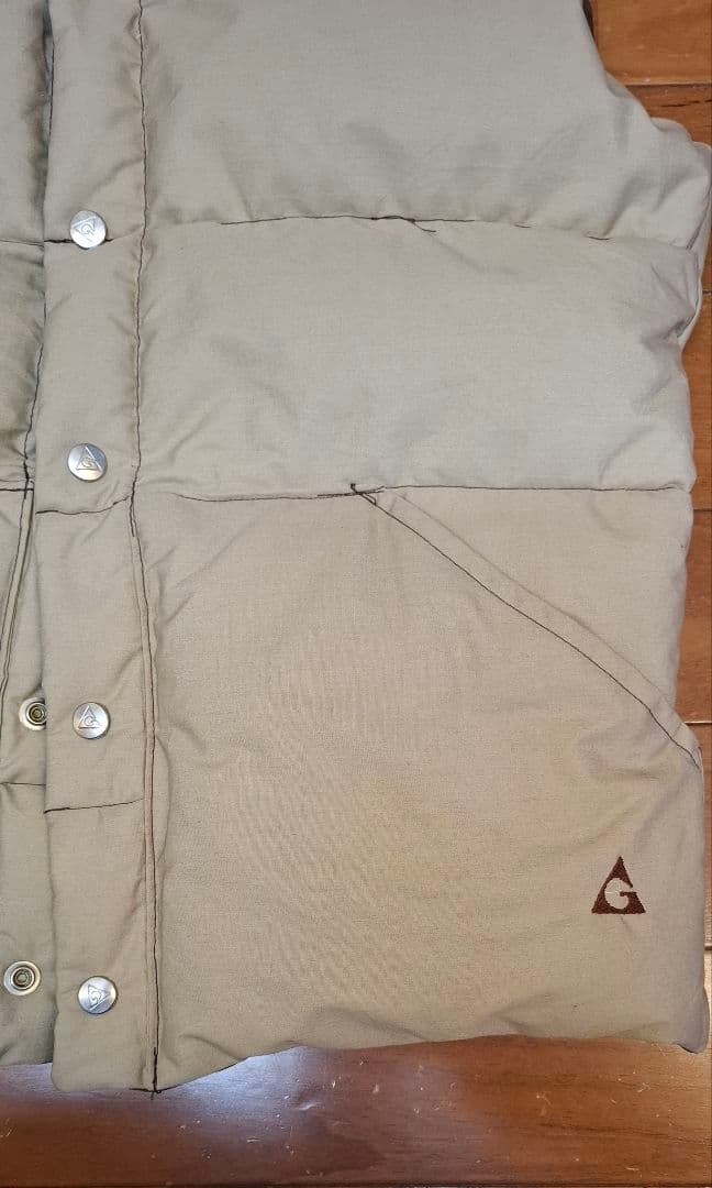 【リバーシブル】GERRY ダウンベスト M L ベージュ ブラウン ダウン