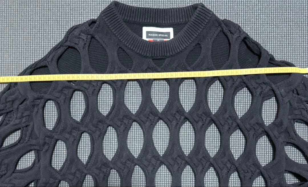 MAISON SPECIAL メッシュ　ケーブル　ニット　セーター　良好
