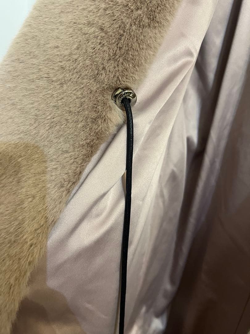 Lemonplet フード付き エコファー マキシコート　レモンプレット