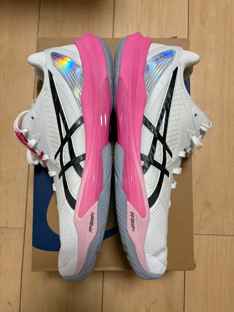 高橋蘭　シューズ　ASICSスカイエリートff3 ピンク　27.0cm