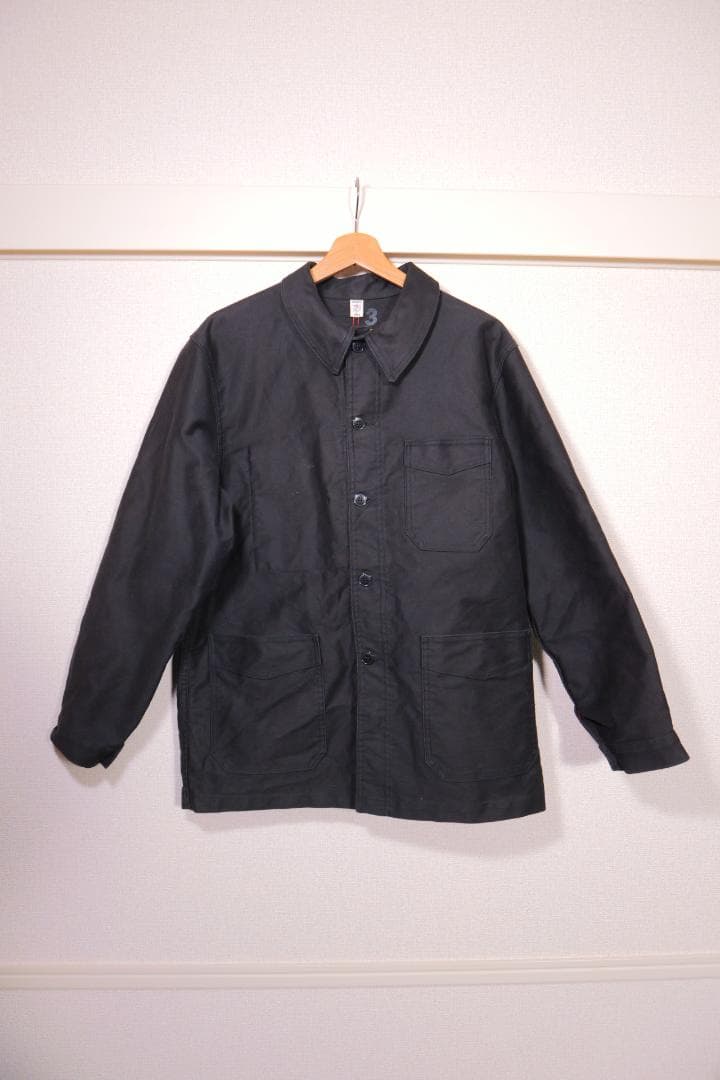 LE TRAVAILLEUR GALLICE　モールスキンカバーオール　ブラック