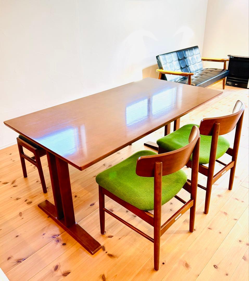 マジュール【送料込】カリモク60 Tチェア モケットグリーン 写真後