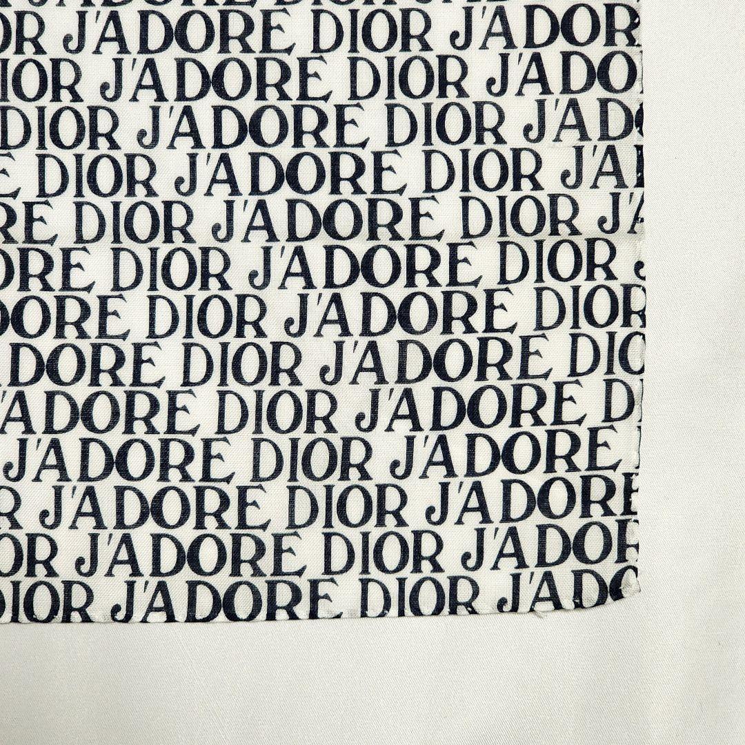美品 ★Dior★ ハンカチ J'A DORE 綿100％ ホワイト ブラック