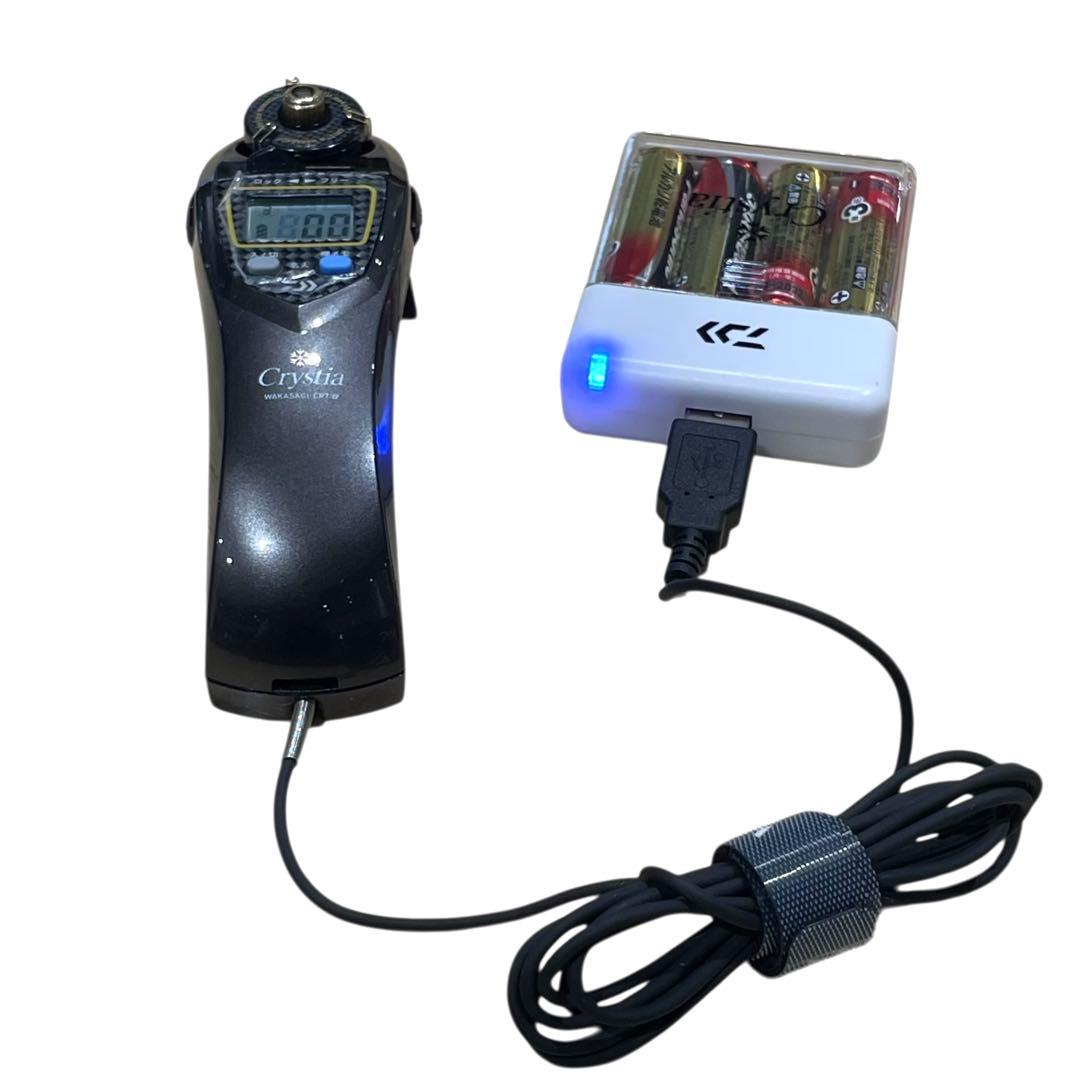 クリスティア ワカサギ CRTα メタリックガンメタ 電動リール 外部電源用