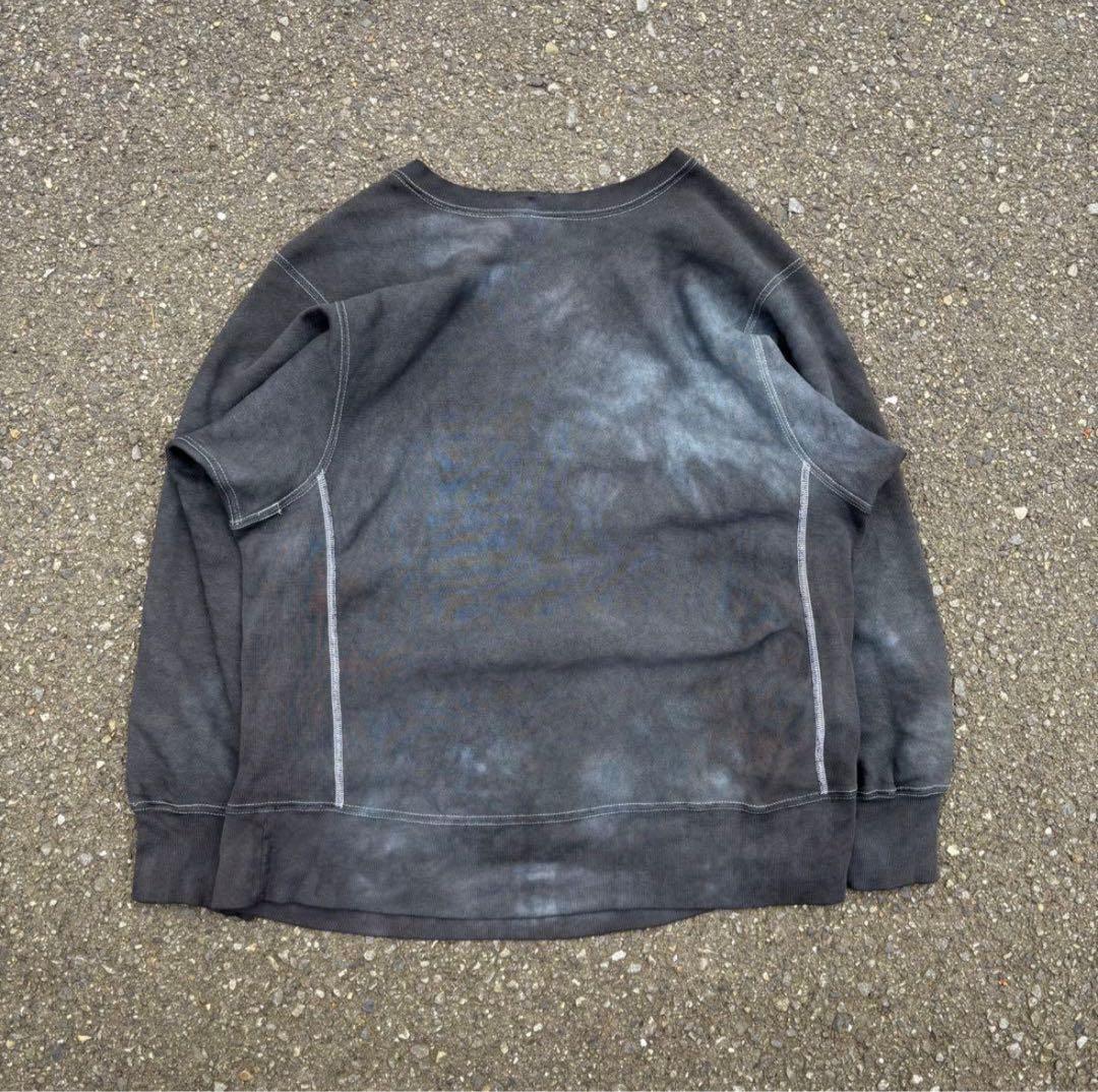 80s Championトリコタグ 後染め ブラック リバースウィーブ 目付き