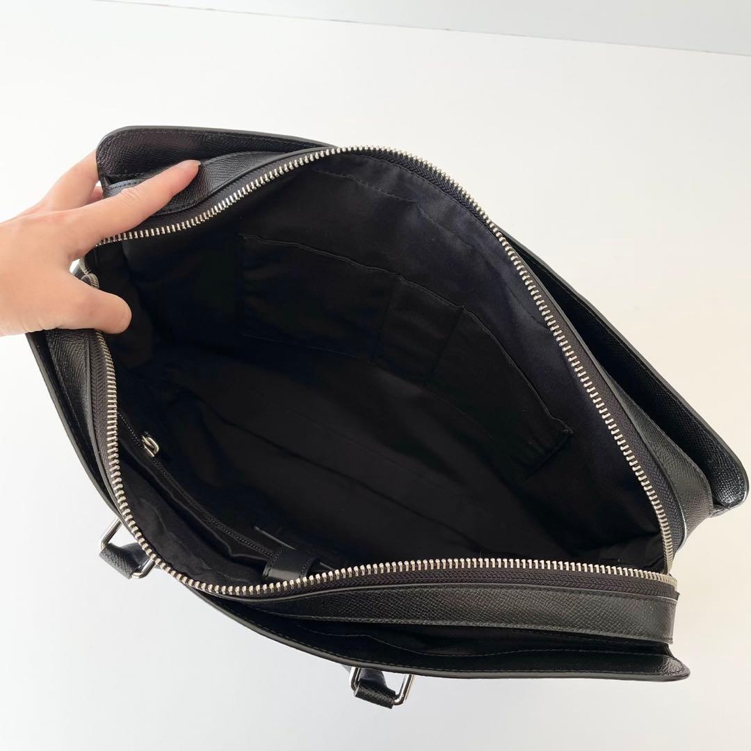 【極美品】COACH メンズ ビジネスバッグ ベケット ブリーフ ケース 黒