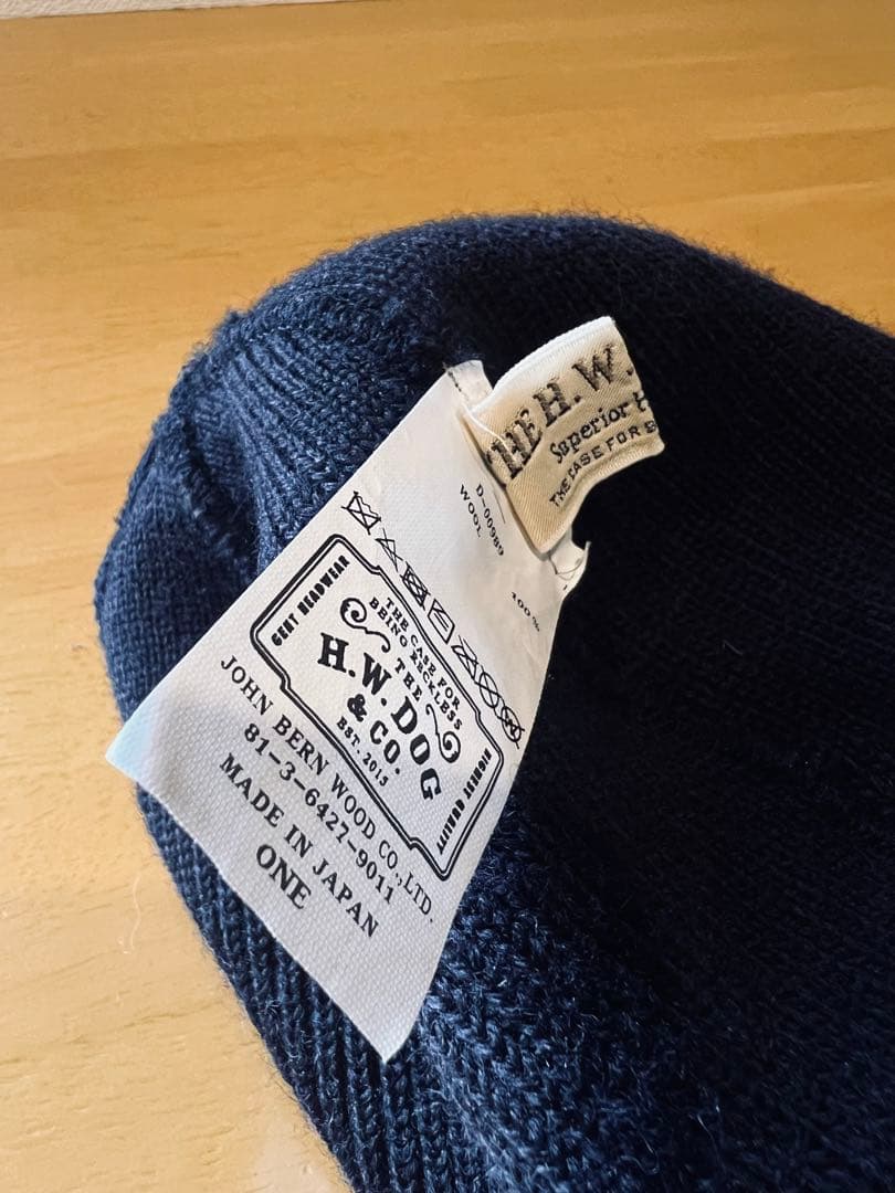 H.W.DOG&CO 40’S USN WATCHニット帽　ネイビー