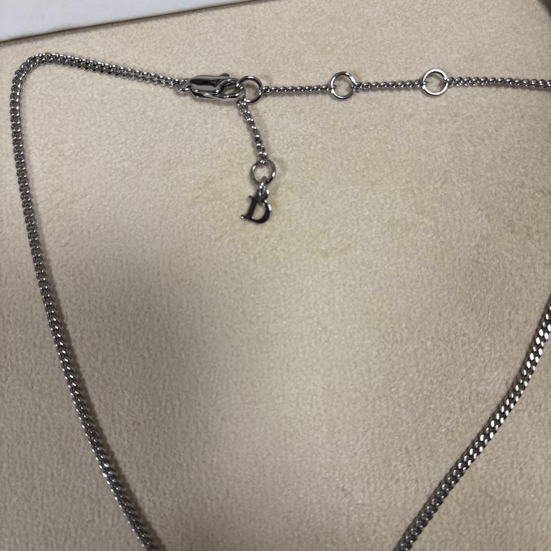Dior シルバー ネックレス C&D チャーム付き