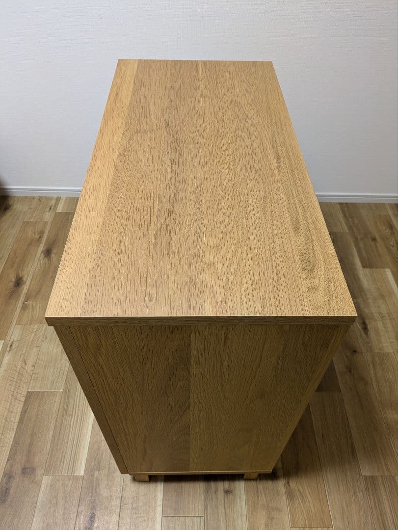 無印良品 オーク材キャビネット・ガラス扉