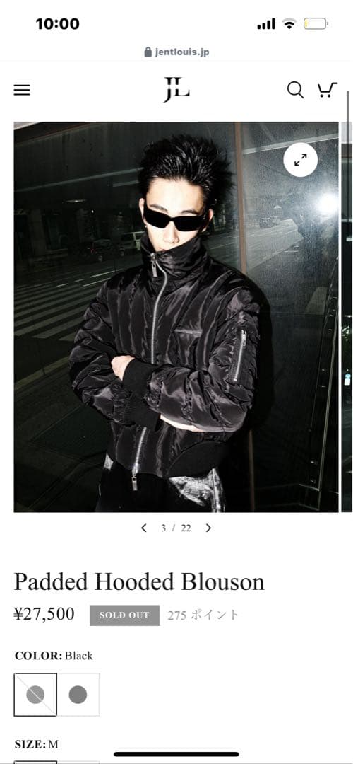 【即完】JentLouis Padded Hooded Blouson L