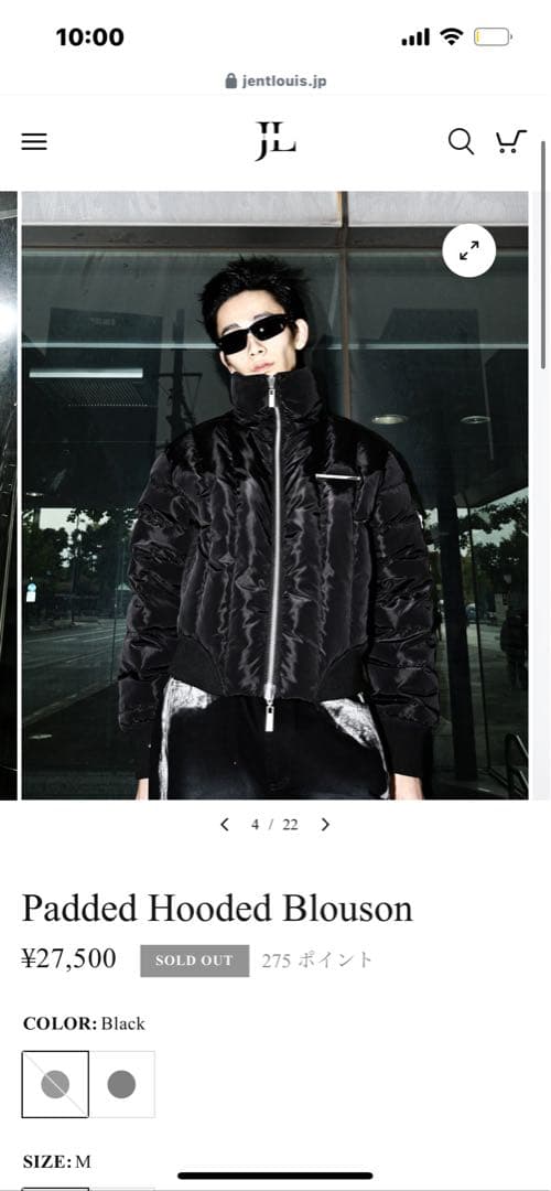 【即完】JentLouis Padded Hooded Blouson L