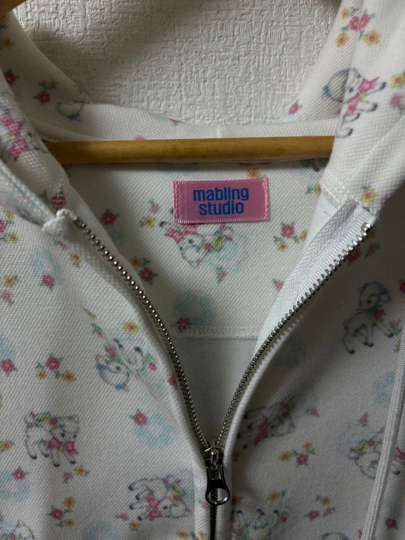 Mabling プリント フード付きパーカー