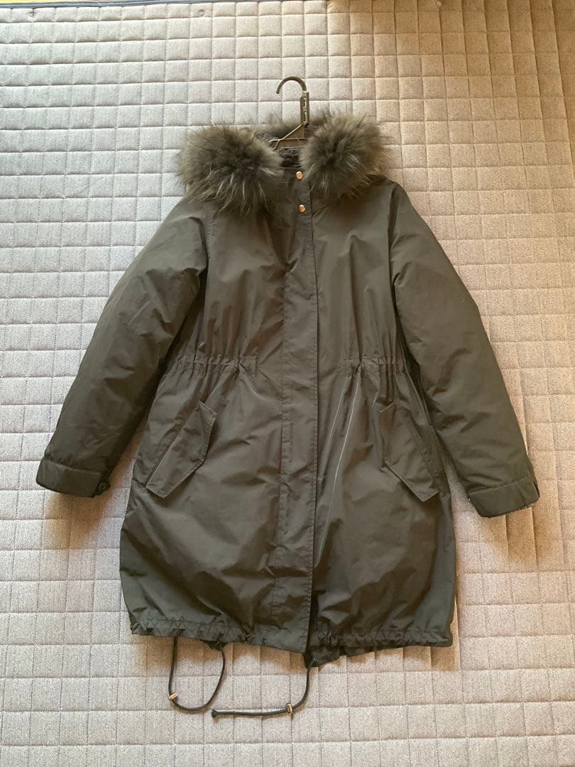 23区　一度着用　ファー付きダウンジャケット モッズコート　40