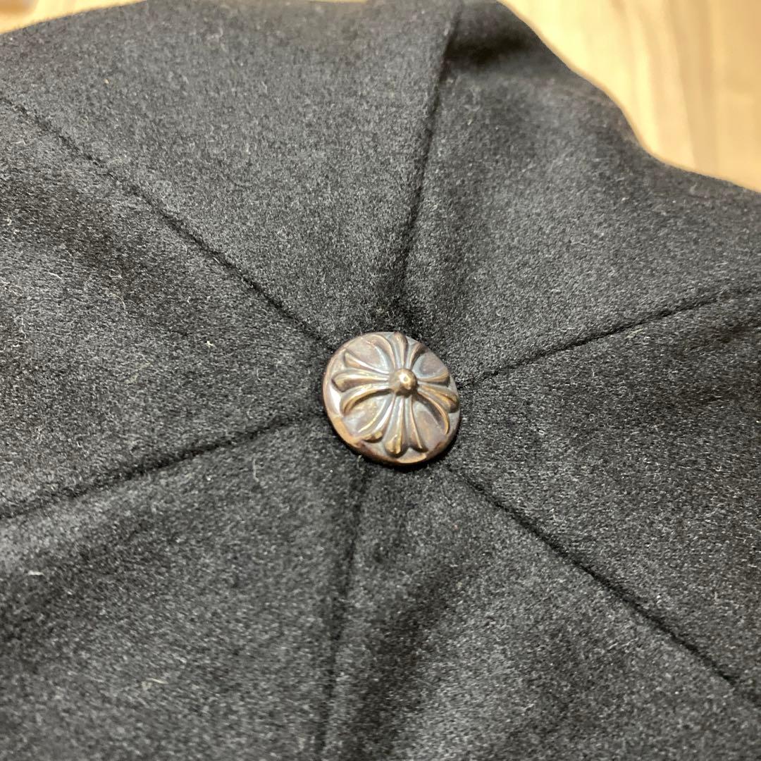 GINA ジーナ クロスボール セーフピン付き ベレー帽 カシミヤ シルク