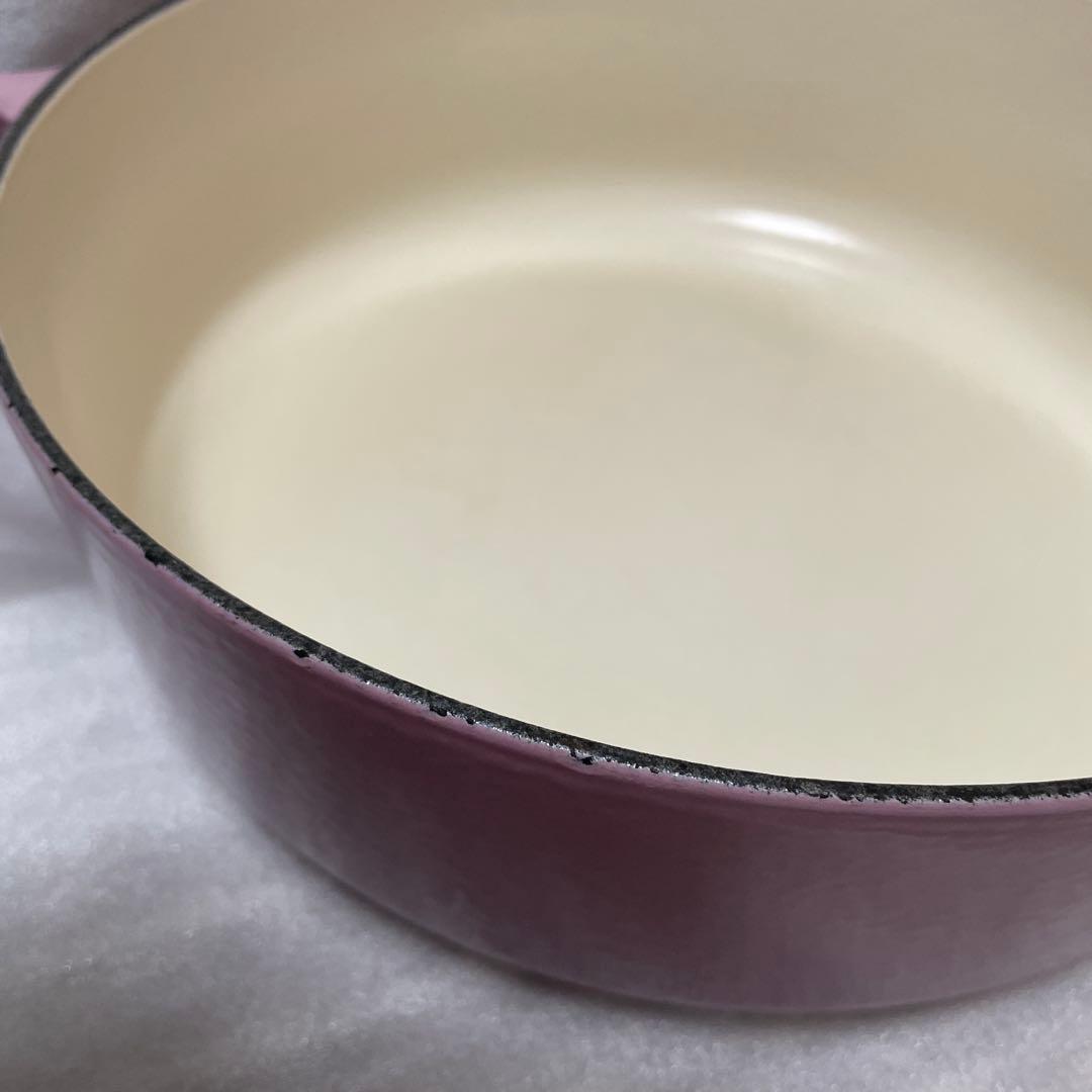 ルクルーゼ ココット ジャポネーズ 24cm モーヴピンク 中古品