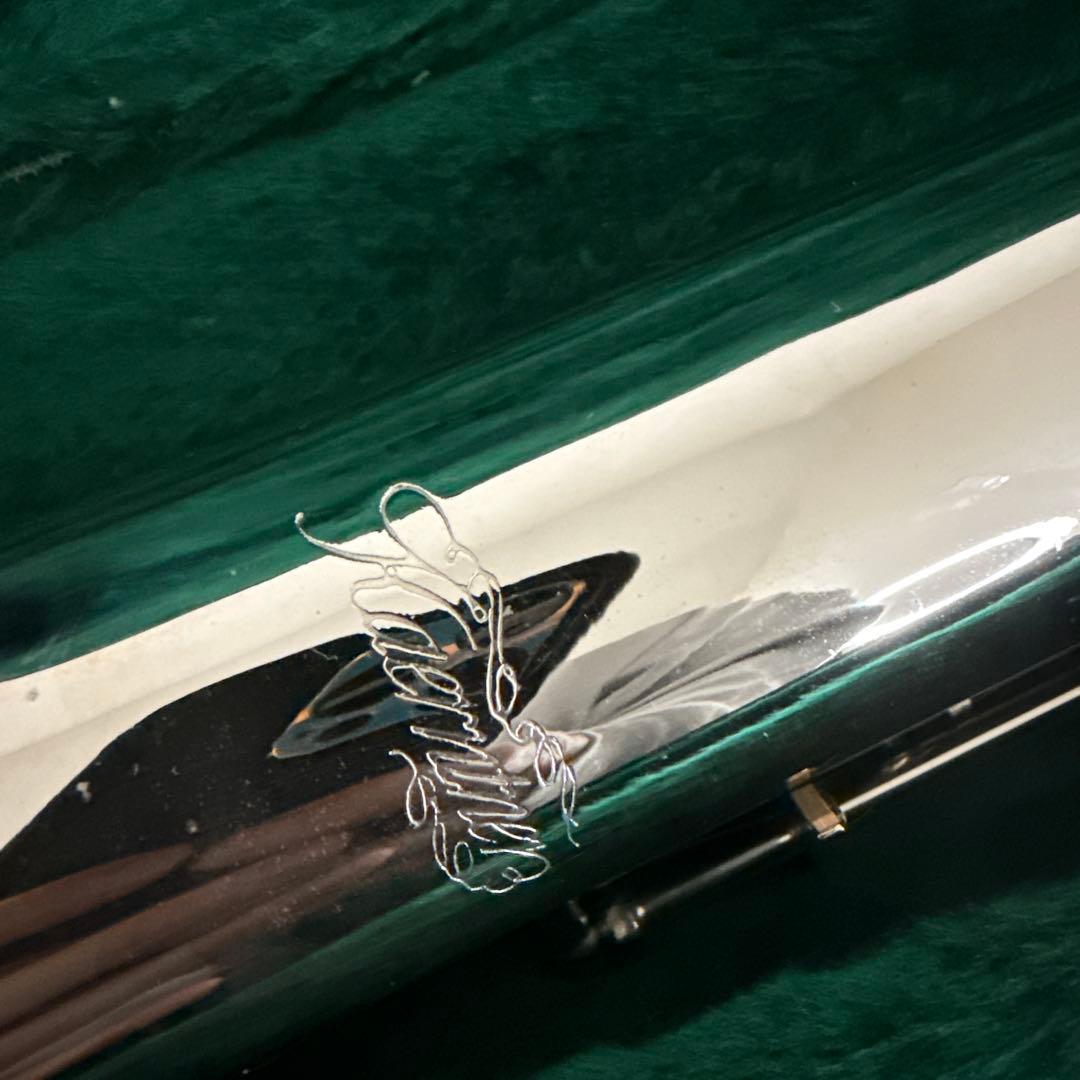 レアカラー Kaerntner ソプラノサックス 管楽器 シルバー ケース付属