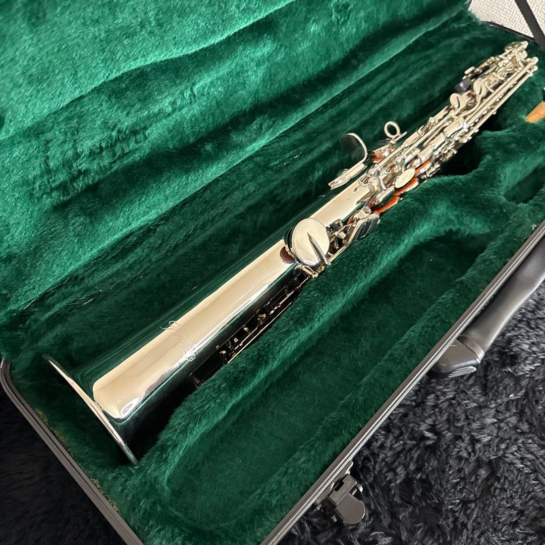 レアカラー Kaerntner ソプラノサックス 管楽器 シルバー ケース付属
