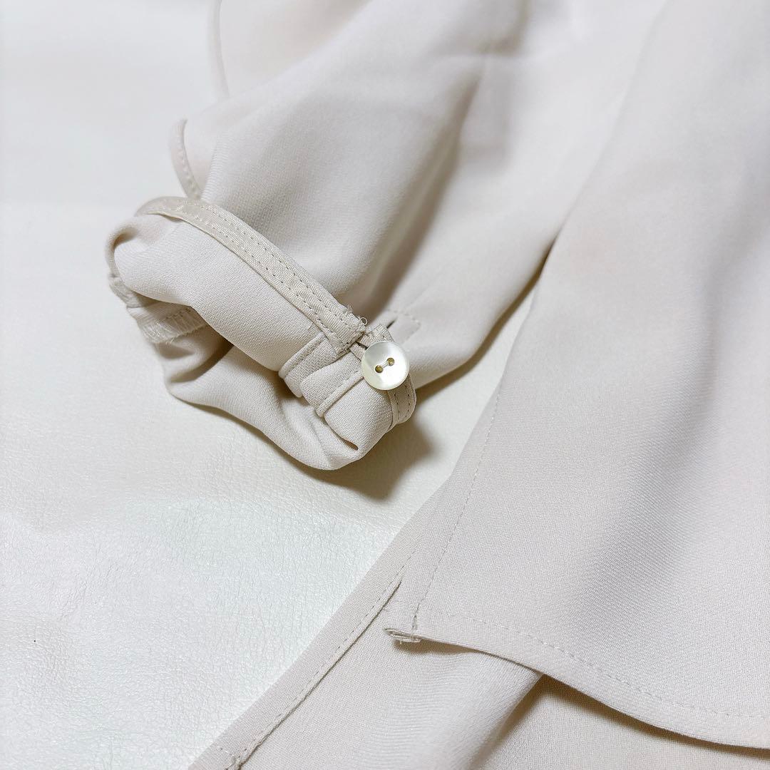 メグルー様　美品◎ANAYI アナイ ストレッチクロスケープ 長袖ブラウス 38