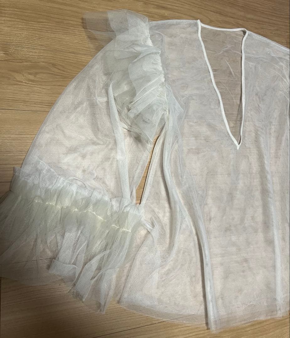 ボリュームチュールギャザーデザインTOPS