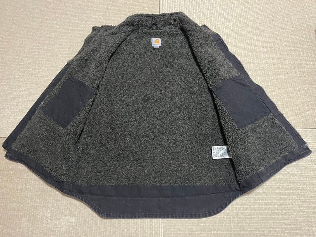 Carhartt カーハート ダックベスト 裏ボア ブラック USA 古着 人気