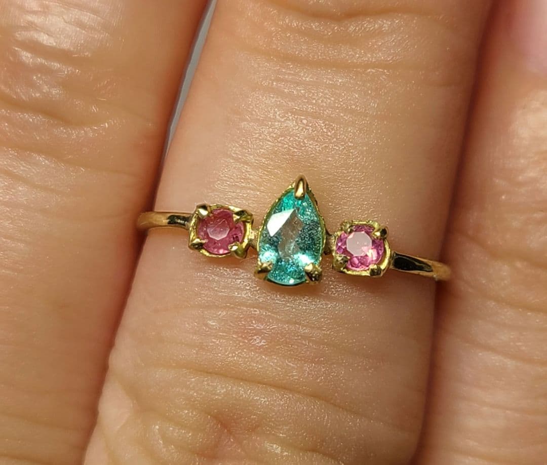 Windows.★ブラジルバターリャパライバトルマリン★リングオーダー