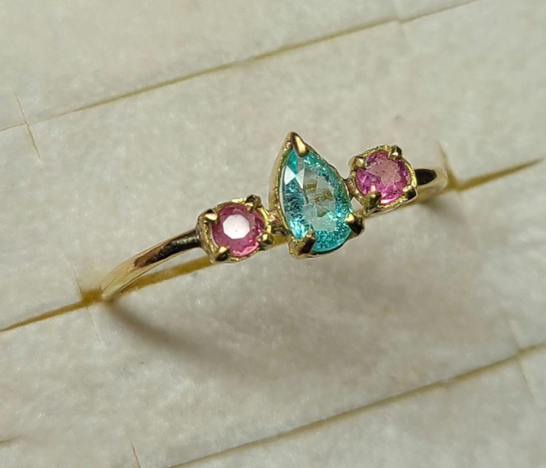 Windows.★ブラジルバターリャパライバトルマリン★リングオーダー