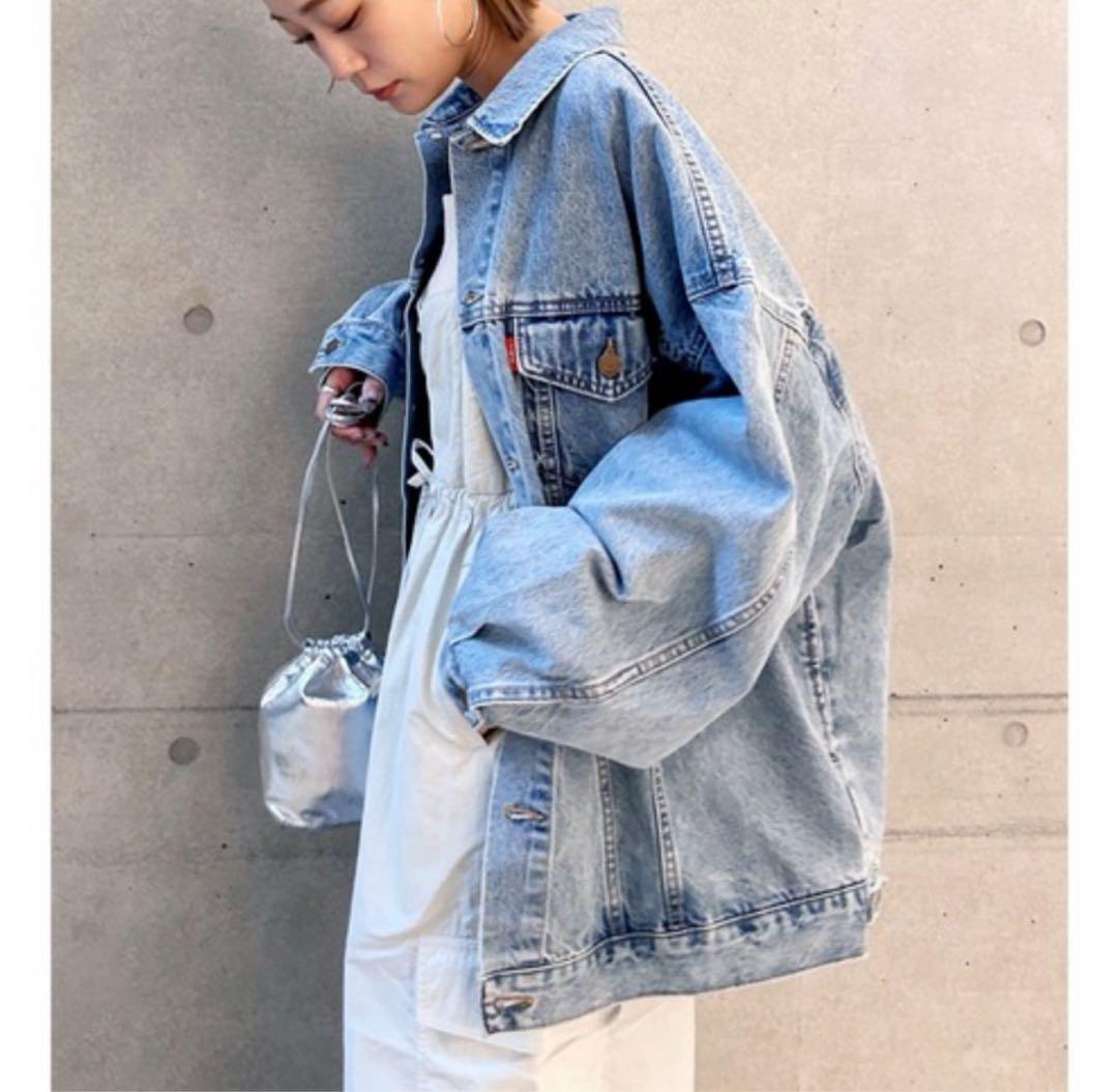 Ungrid ビッグシルエットデニムジャケット ライトブルー アングリッド