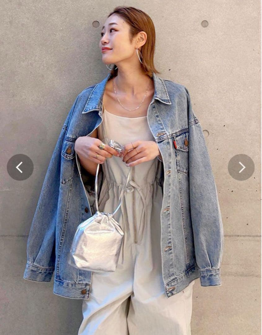 Ungrid ビッグシルエットデニムジャケット ライトブルー アングリッド