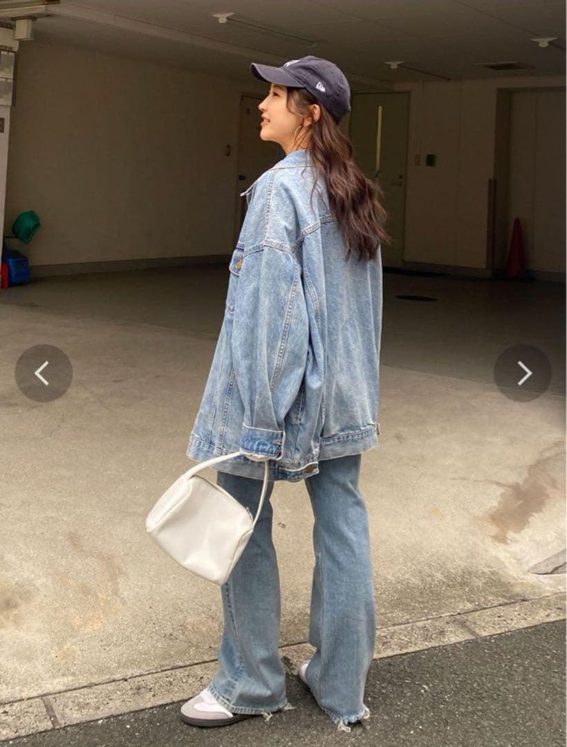 Ungrid ビッグシルエットデニムジャケット ライトブルー アングリッド